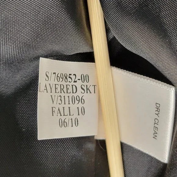 Banana Republic Pleated Layered Mini Skirt, Black Size 12, NWOT - Picture 7 of 7